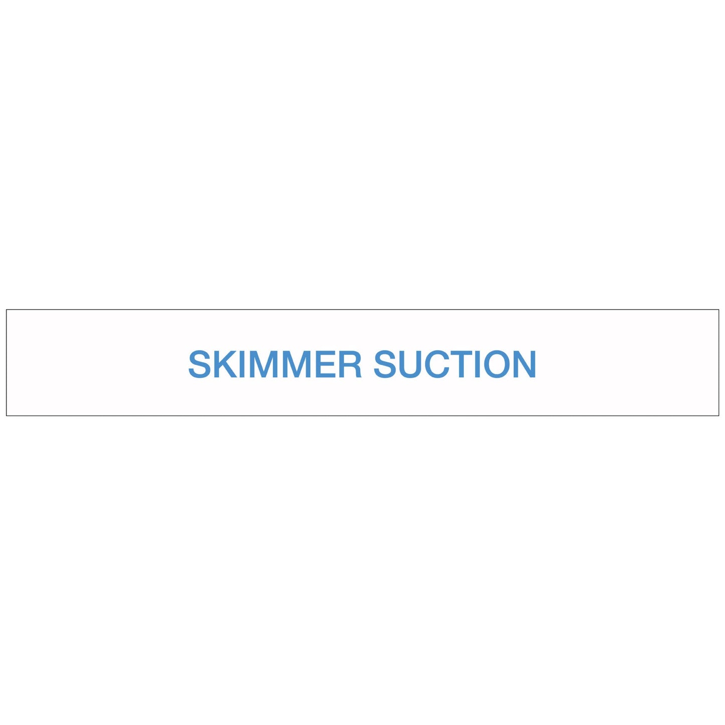 Pool/Spa - Skimmer Suction - Pipe Marker Sticker