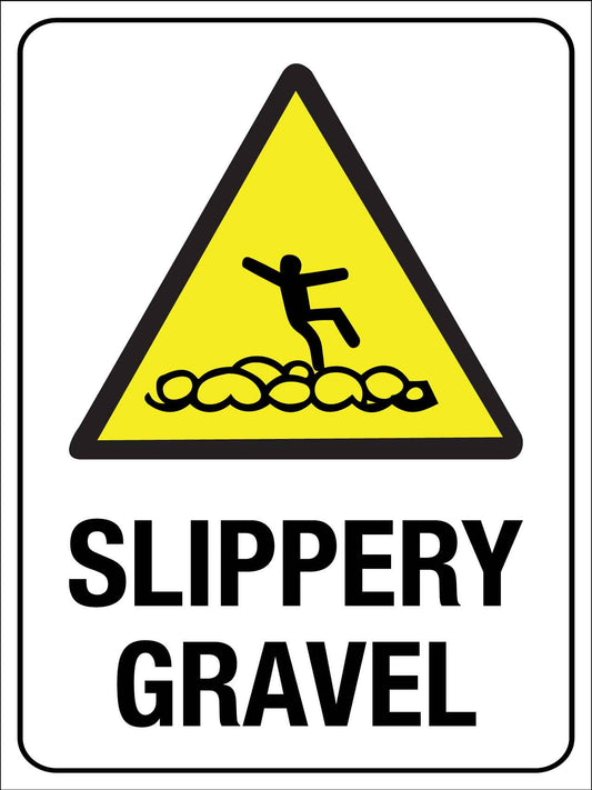 Slippery Gravel Sign