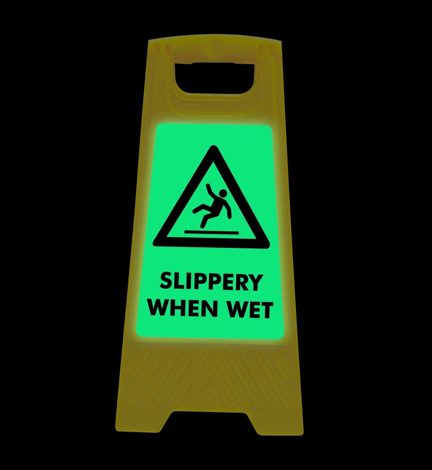 Glow In The Dark - Yellow A-Frame - Slippery When Wet