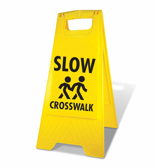 Yellow A-Frame - Slow Crosswalk