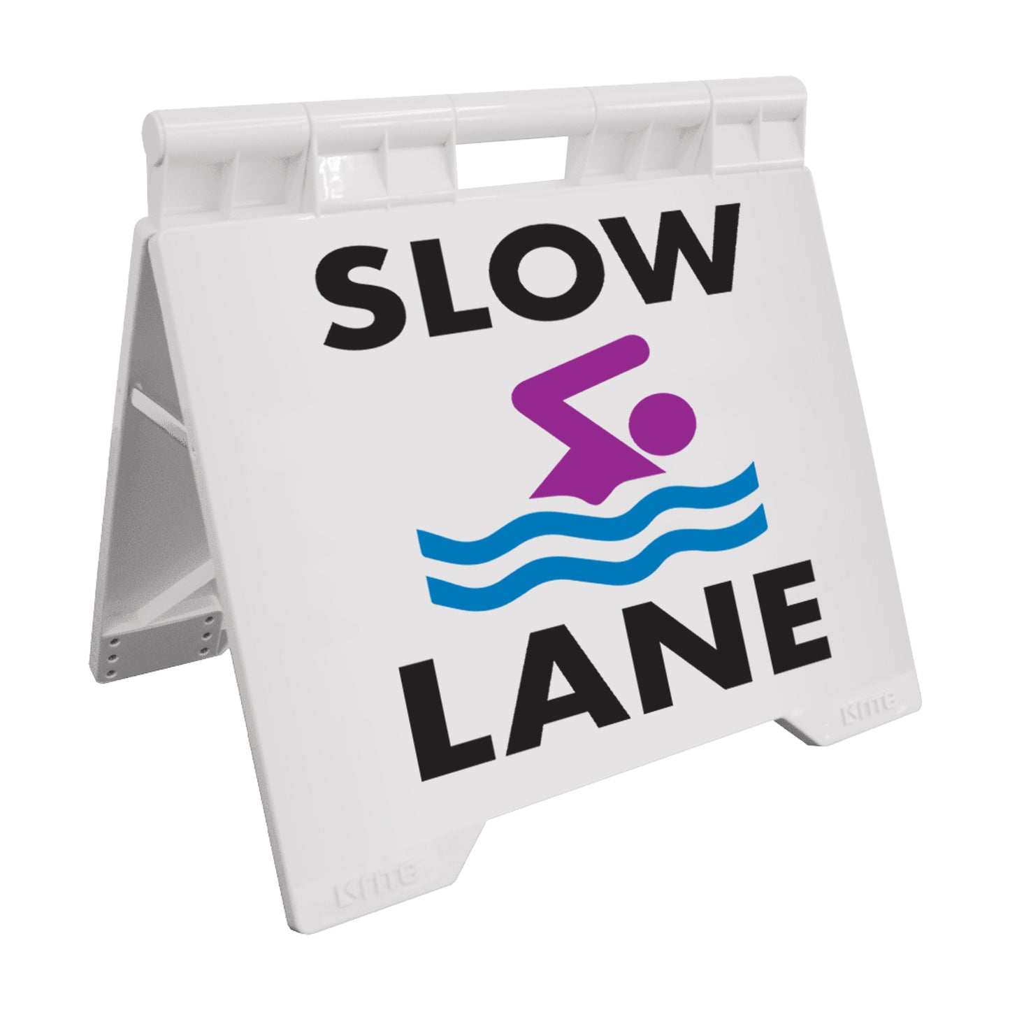 Slow Lane - Evarite A-Frame Sign