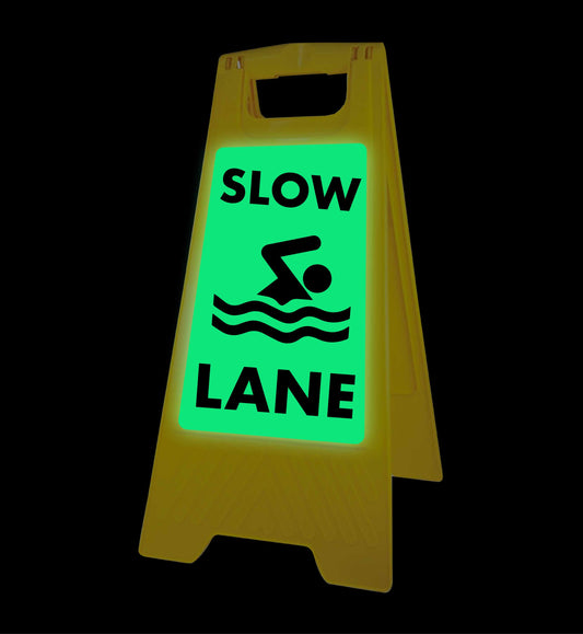 Glow In The Dark - Yellow A-Frame - Slow Lane