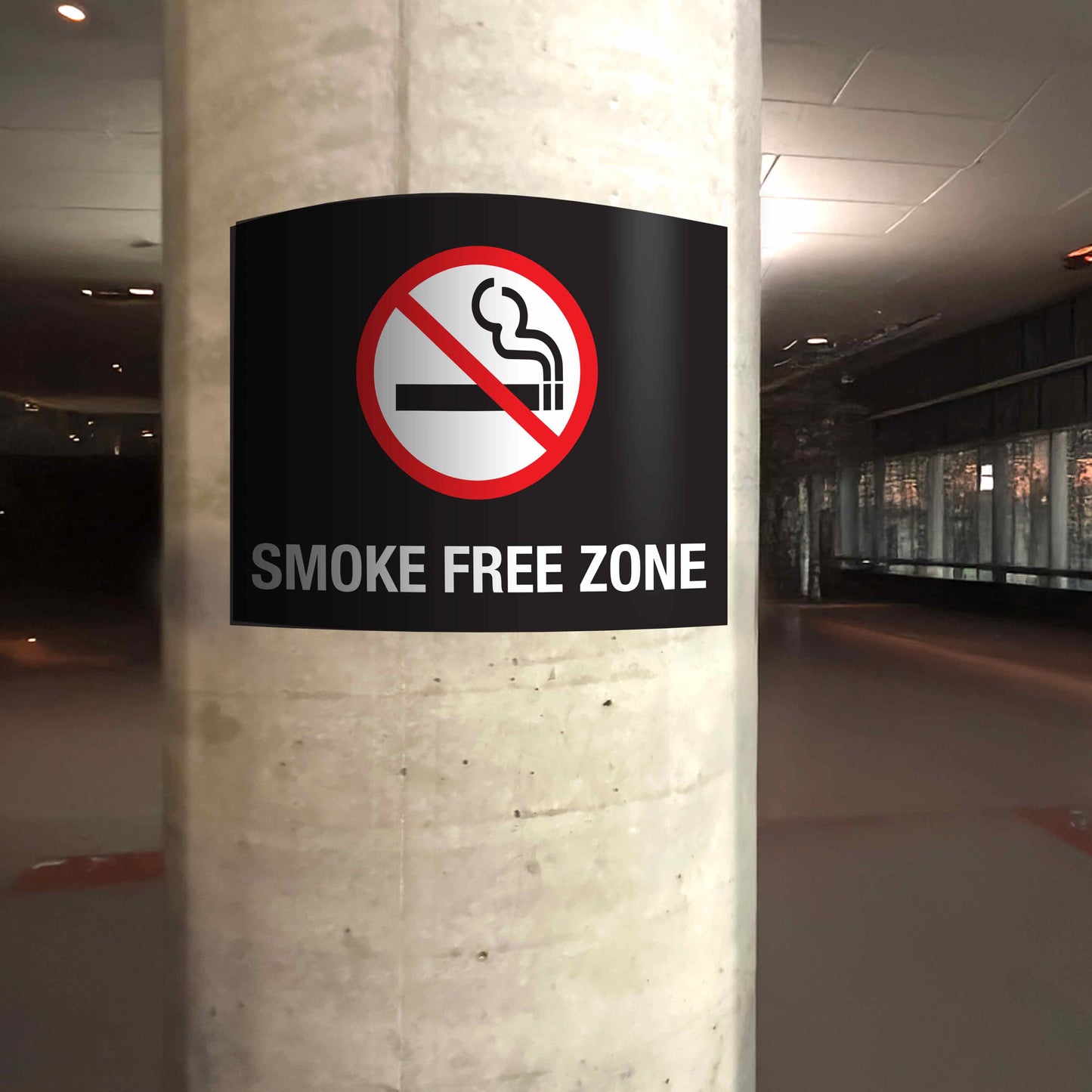 Smoke Free Zone (Rectangle) Decal