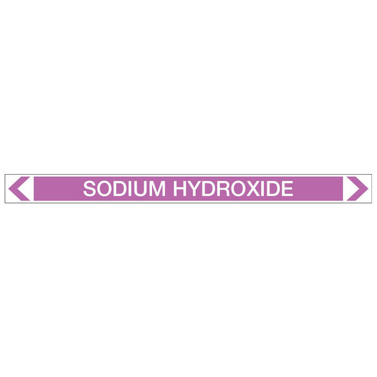 Alkalis / Acids - Sodium Hydroxide - Pipe Marker Sticker
