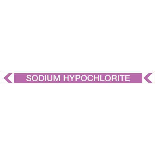Pool/Spa - Sodium Hypochlorite (Left) - Pipe Marker Sticker