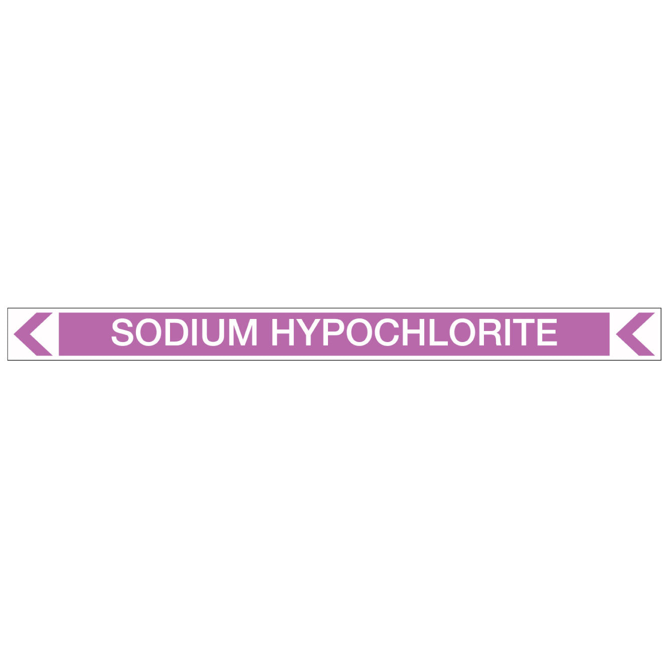 Pool/Spa - Sodium Hypochlorite (Left) - Pipe Marker Sticker