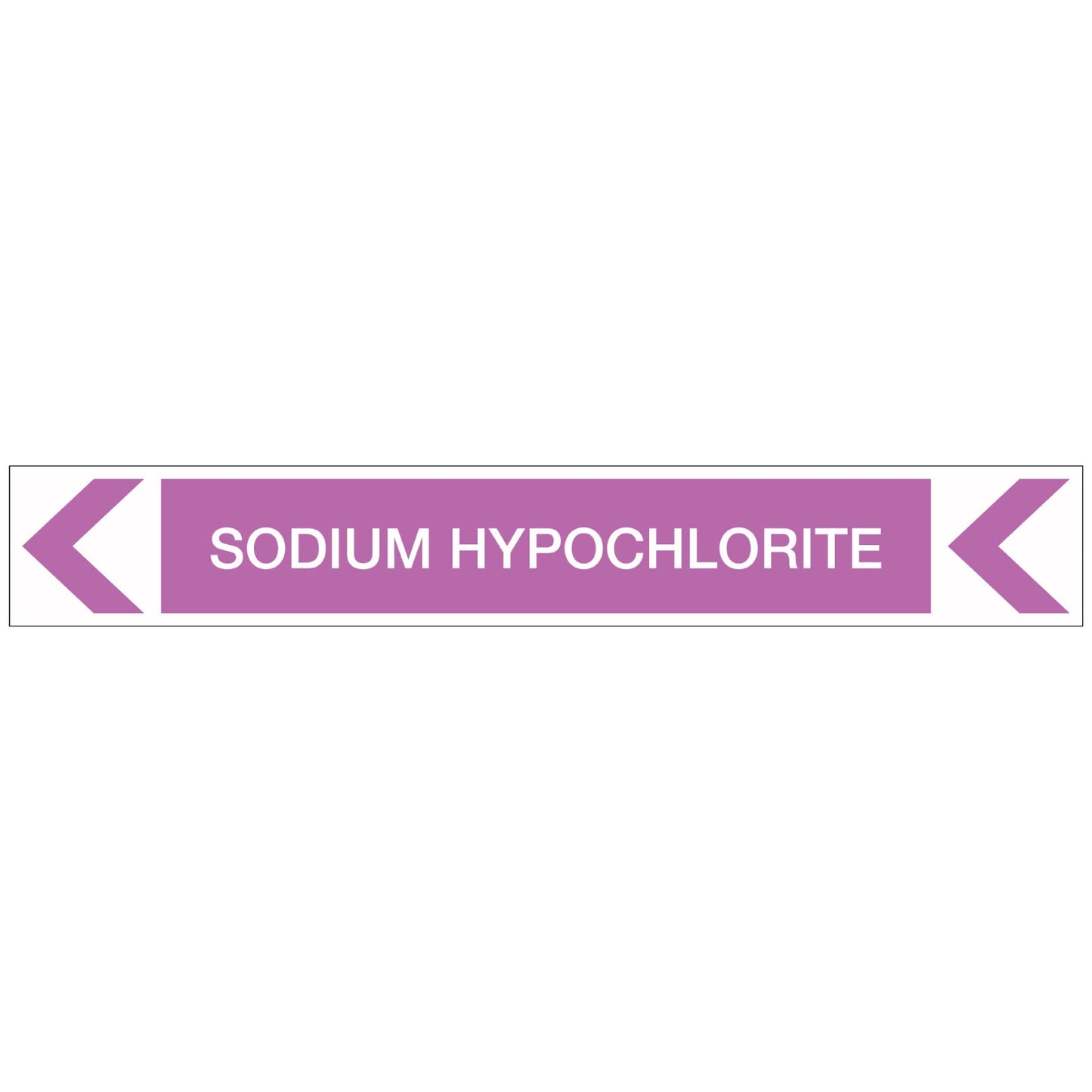 Pool/Spa - Sodium Hypochlorite (Left) - Pipe Marker Sticker