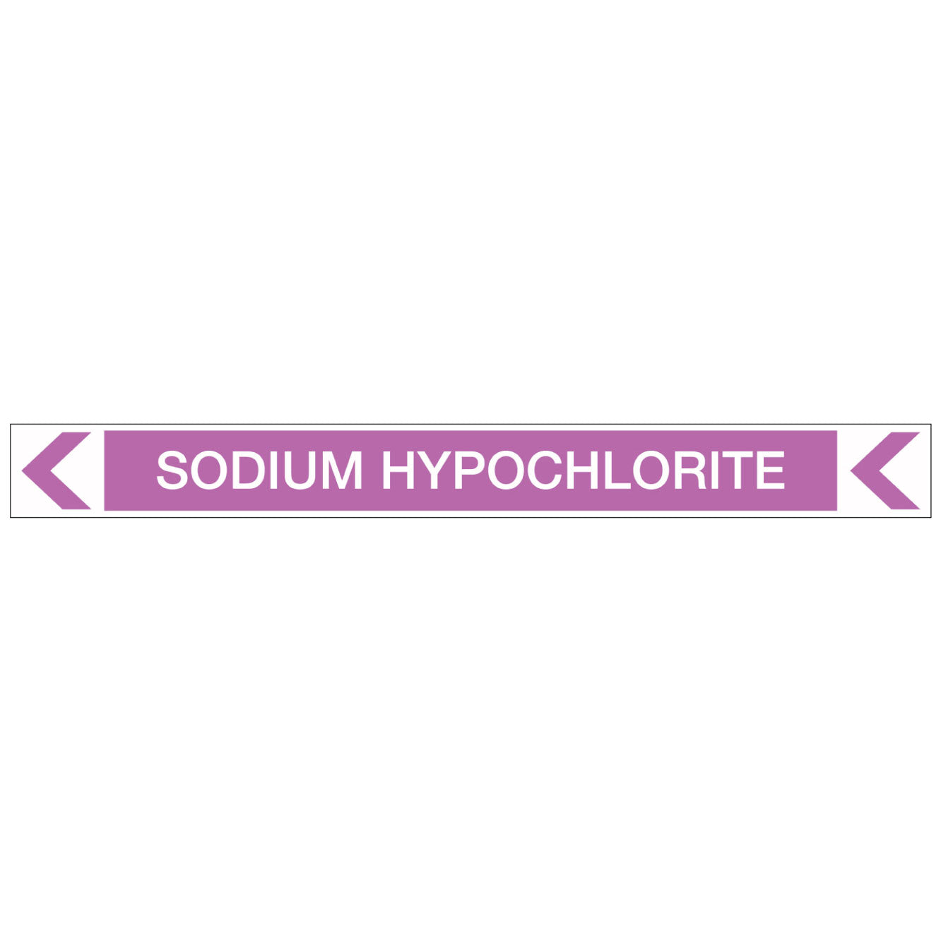 Pool/Spa - Sodium Hypochlorite (Left) - Pipe Marker Sticker