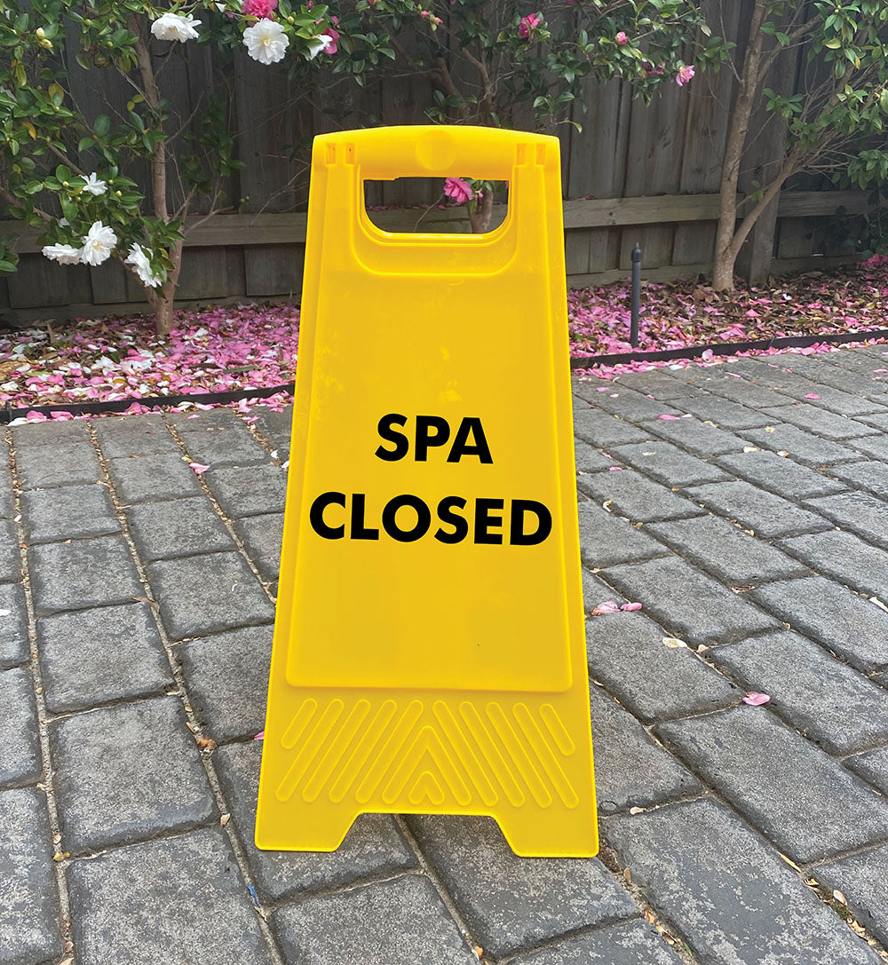 Yellow A-Frame - Spa Closed – New Signs