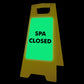 Glow In The Dark - Yellow A-Frame - Spa Closed