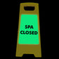 Glow In The Dark - Yellow A-Frame - Spa Closed
