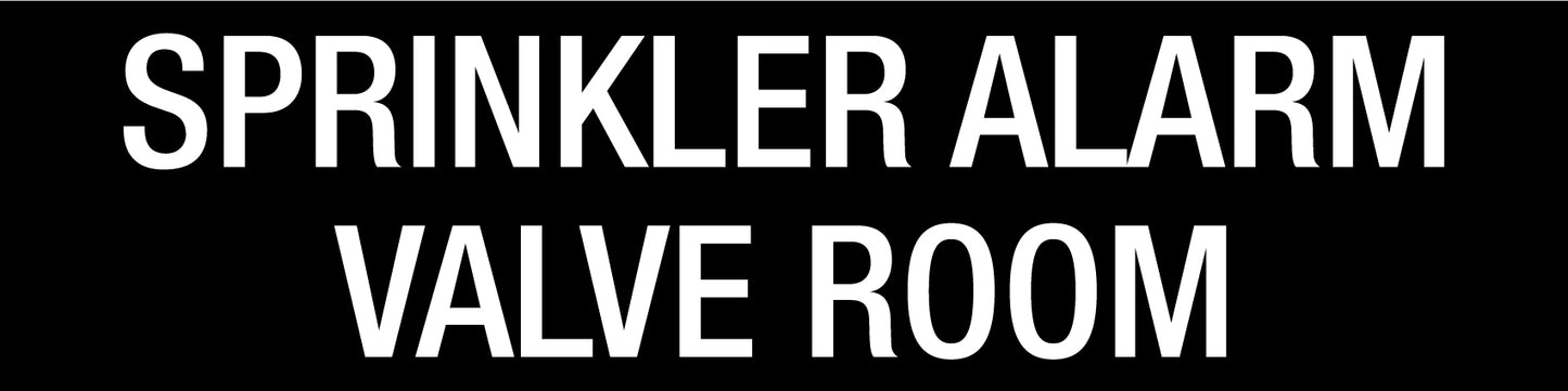 Sprinkler Alarm Valve Room - Statutory Sign
