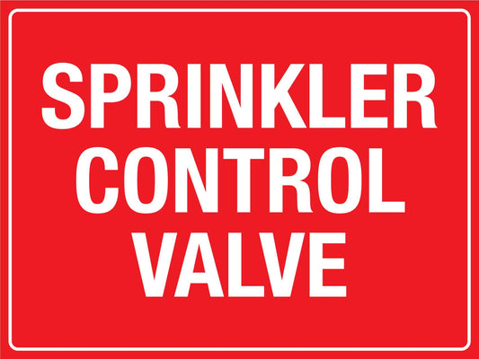 Sprinkler Control Valve Sign