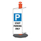 Staff Parking Only - Corflute Bollard Traffic Signs