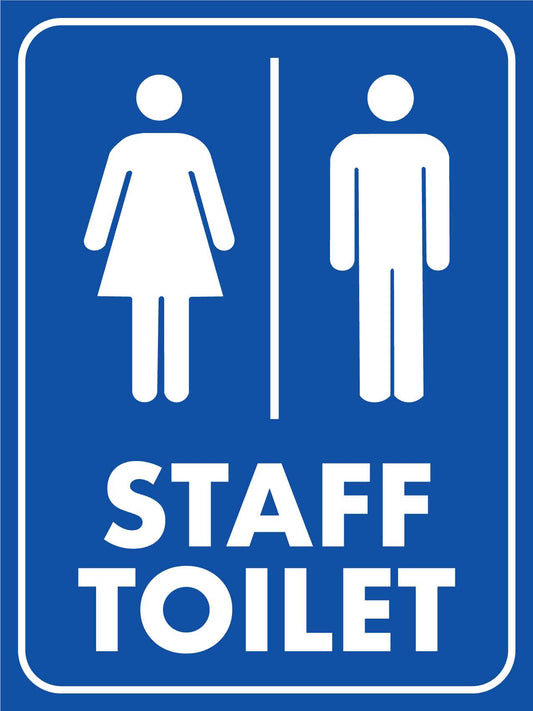 Staff Toilet Blue Sign