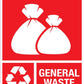 Standard General Waste Wheelie Bin Stickers