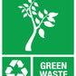 Standard Green Waste Wheelie Bin Stickers