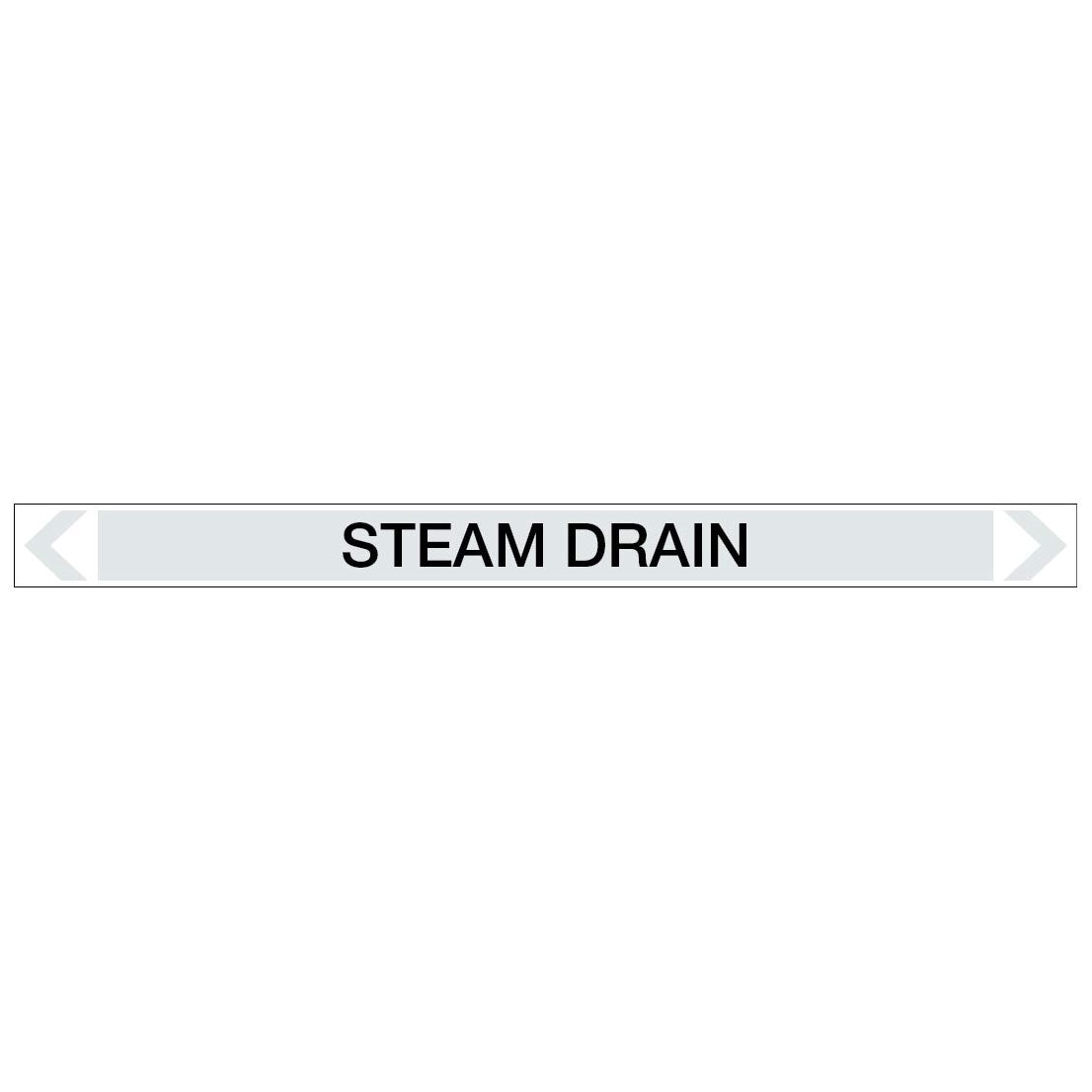 Steam - Steam Drain - Pipe Marker Sticker