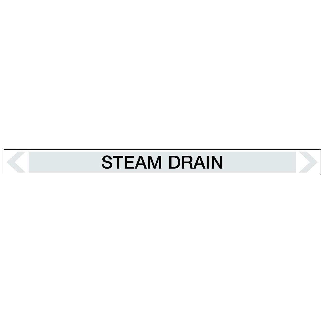 Steam - Steam Drain - Pipe Marker Sticker