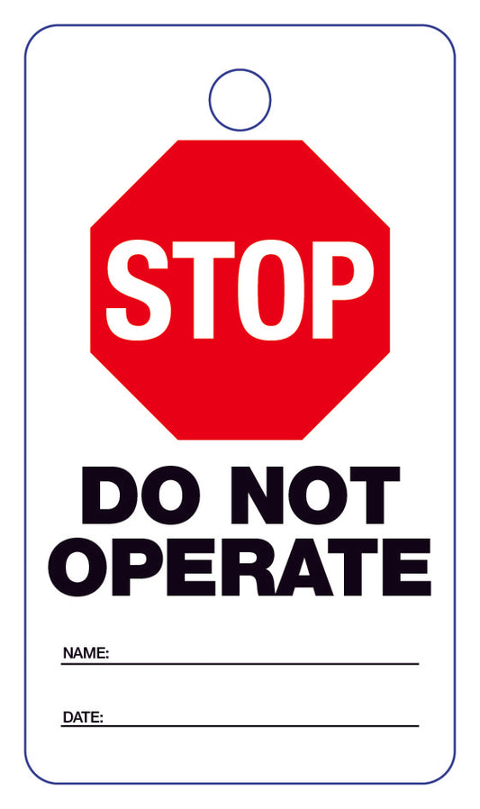 Stop Do Not Operate Lock Out Tag