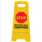 Yellow A-Frame - Stop Proceed With Caution