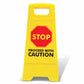 Yellow A-Frame - Stop Proceed With Caution