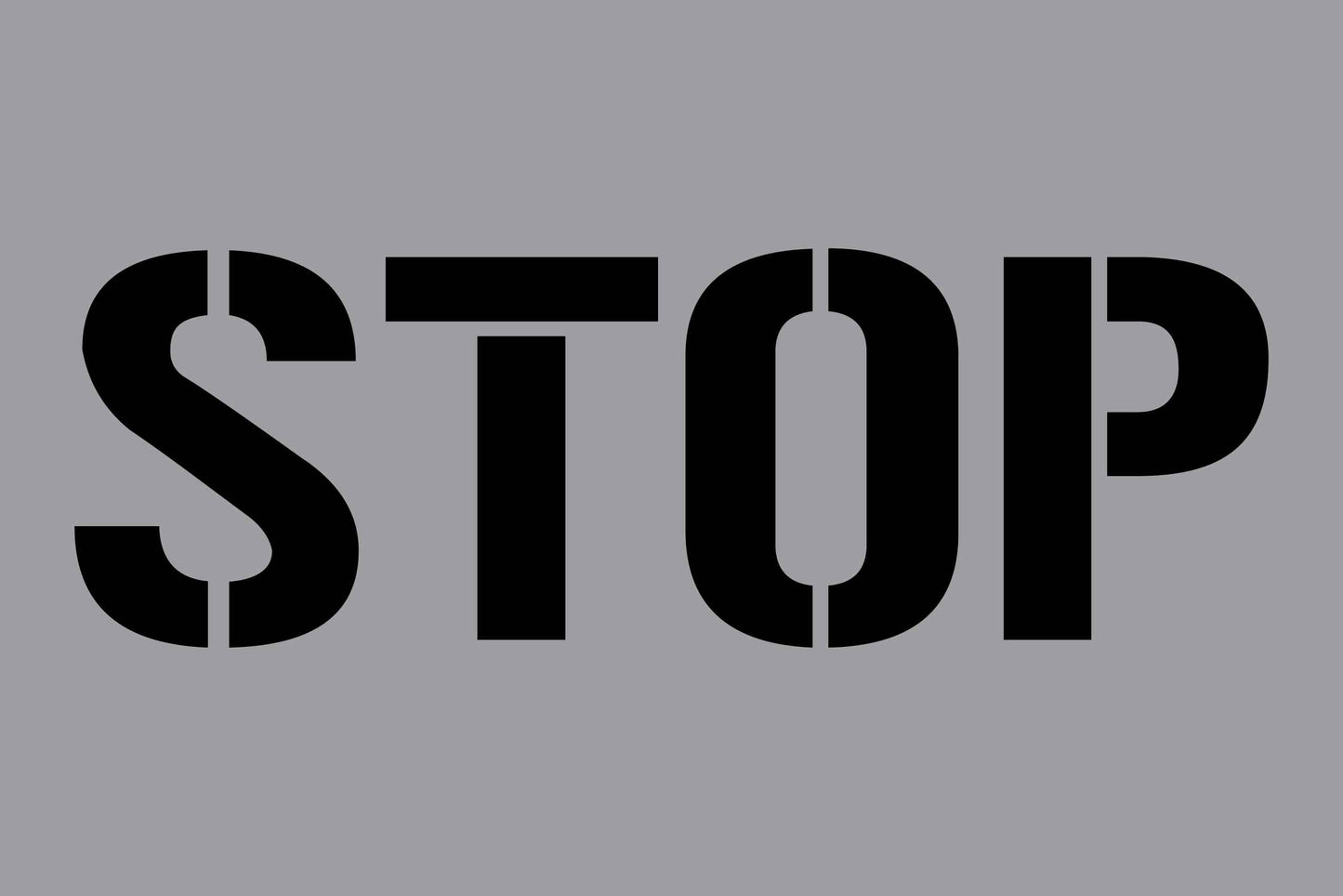 Stop - Aluminium Composite Stencil