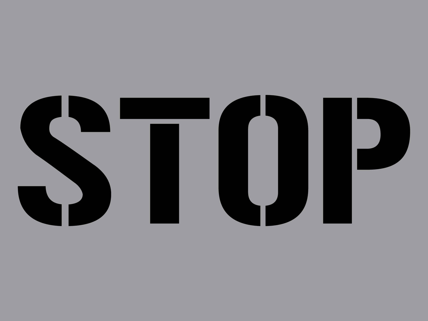 Stop - Aluminium Composite Stencil
