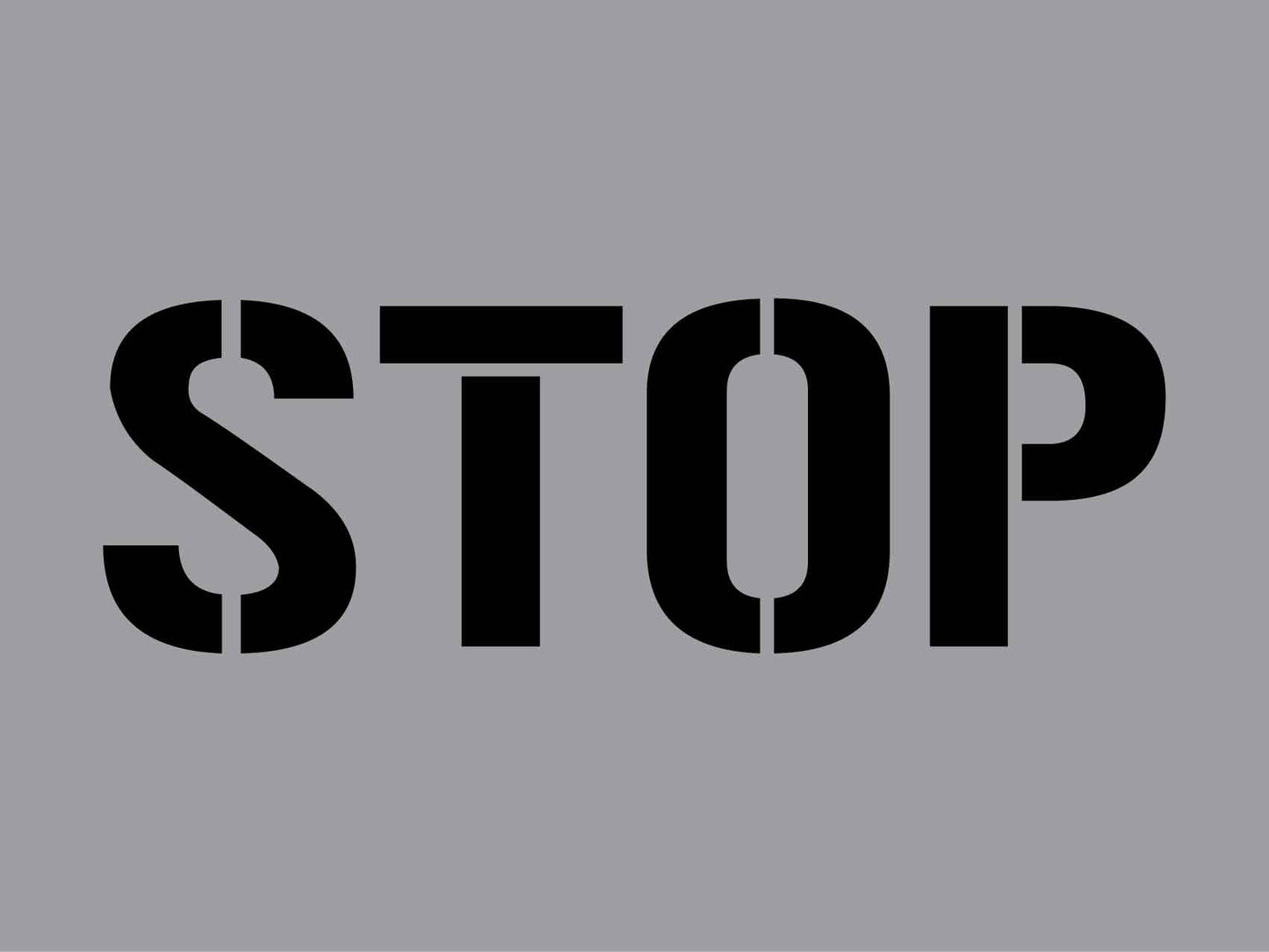Stop - Aluminium Composite Stencil