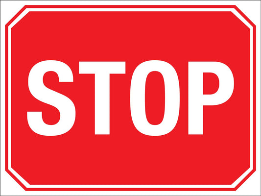 Stop Landscape Sign