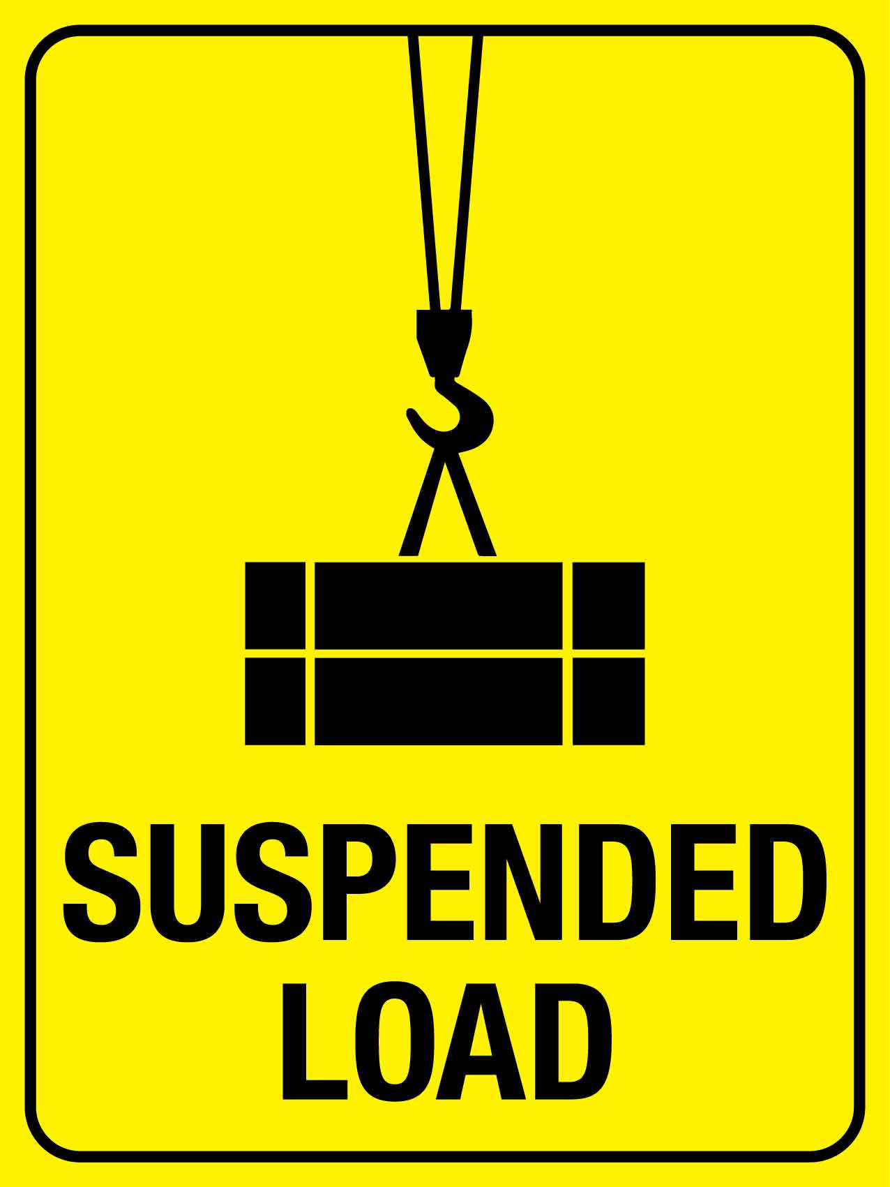 Suspended Load Sign