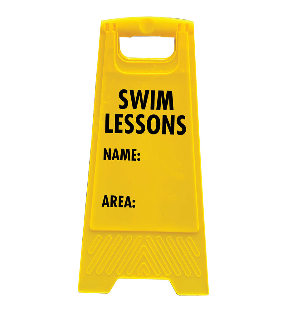 Yellow A-Frame - Swim Lessons Name Area – New Signs