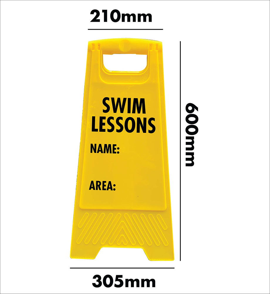 Yellow A-Frame - Swim Lessons Name Area