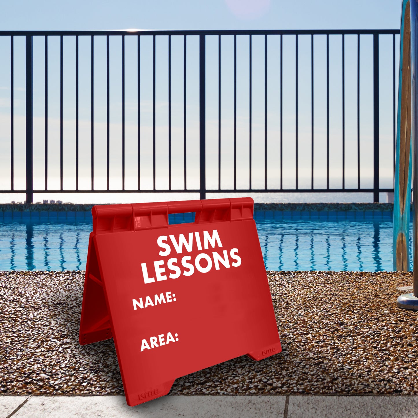 Swim Lessons Name Area - Evarite A-Frame Sign