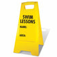 Yellow A-Frame - Swim Lessons Name Area