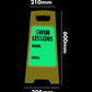 Glow In The Dark - Yellow A-Frame - Swim Lessons Name Area