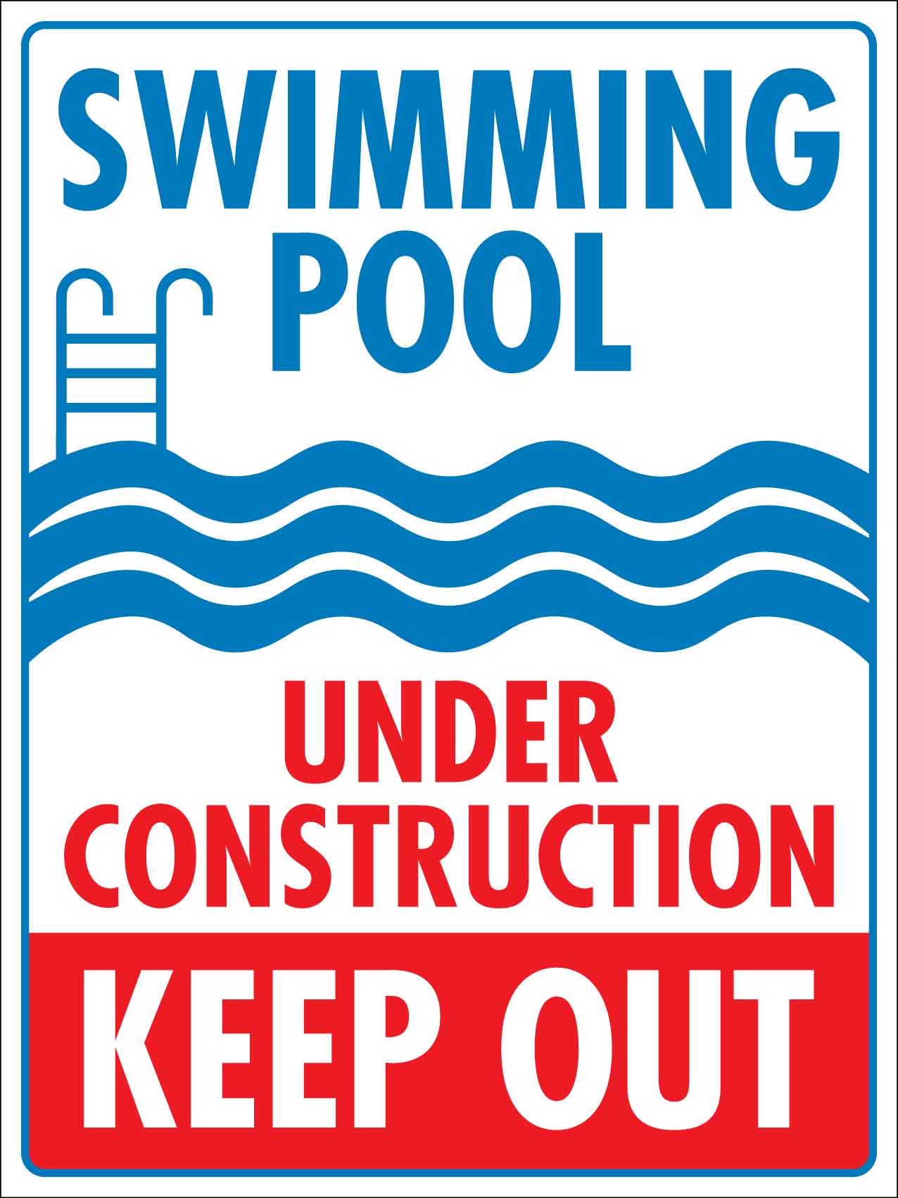 Swimming Pool Under Construction Sign