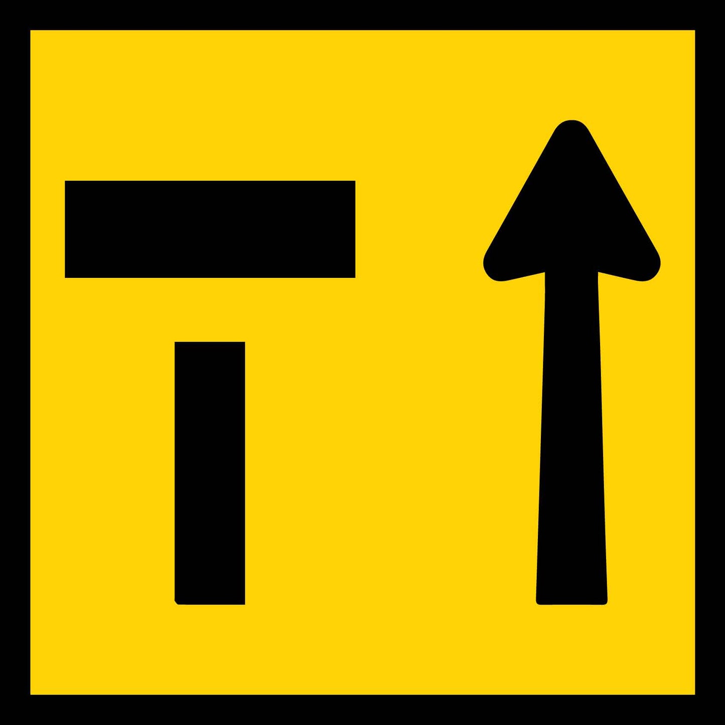 T (Arrow Up) Multi Message Traffic Sign