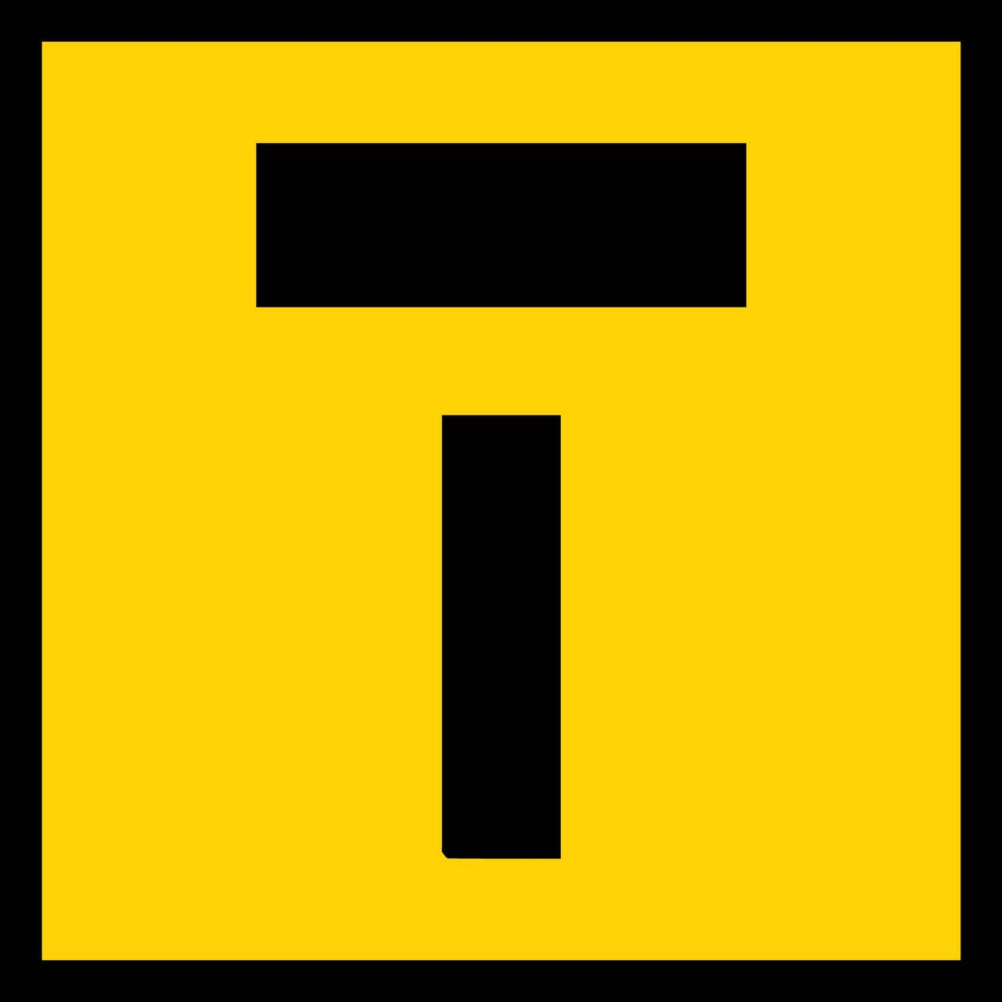 T Symbol Multi Message Traffic Sign