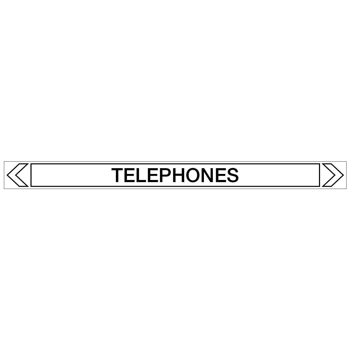 Communications - Telephones - Pipe Marker Sticker