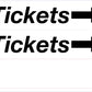 Tickets Right Arrow - Landscape Corflute Toblerone Signs