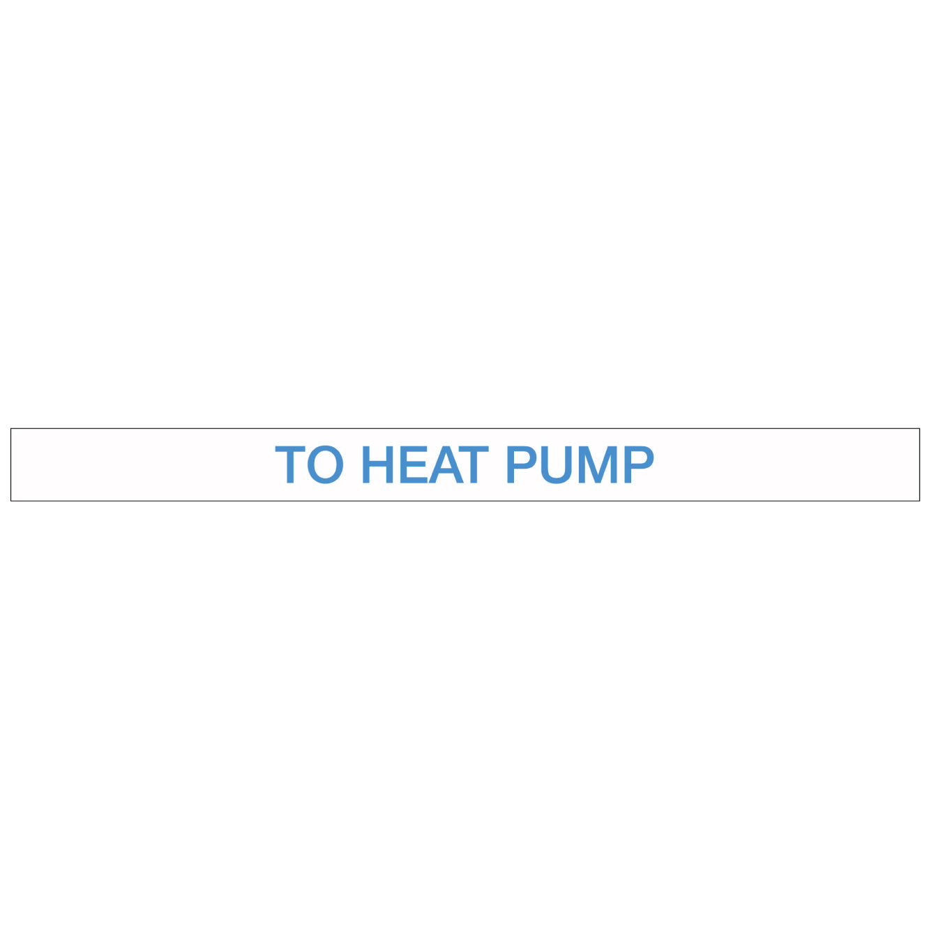 Pool/Spa - To Heat Pump - Pipe Marker Sticker