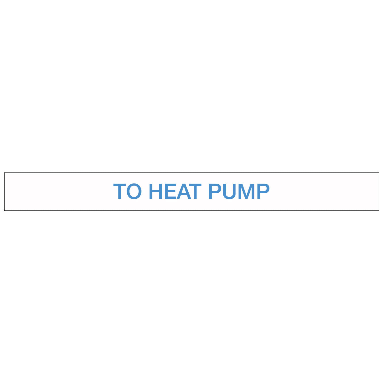 Pool/Spa - To Heat Pump - Pipe Marker Sticker