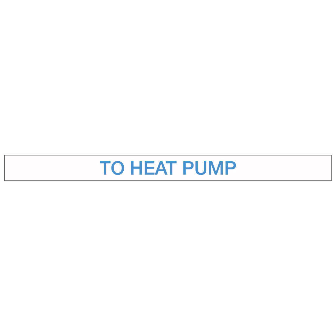 Pool/Spa - To Heat Pump - Pipe Marker Sticker