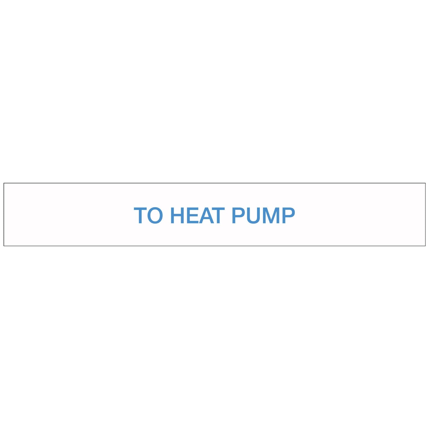 Pool/Spa - To Heat Pump - Pipe Marker Sticker