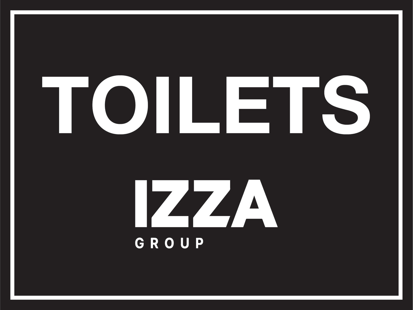 IZG Toilets 300mm x 225mm Sign