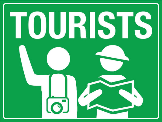 Tourists Sign