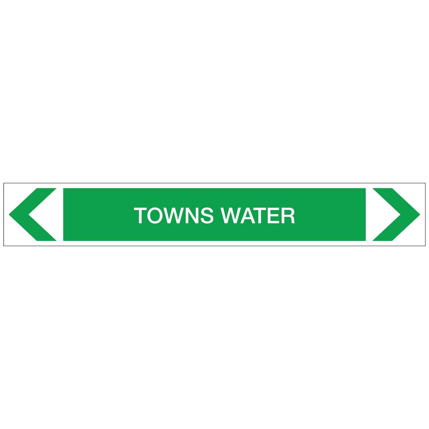 Water - Towns Water - Pipe Marker Sticker