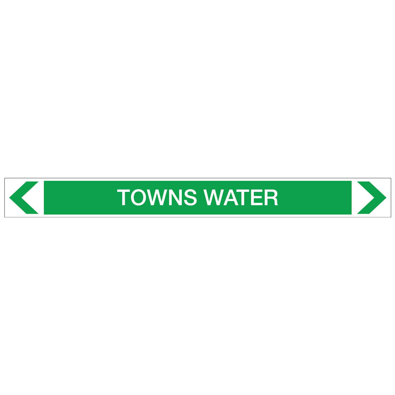 Water - Towns Water - Pipe Marker Sticker