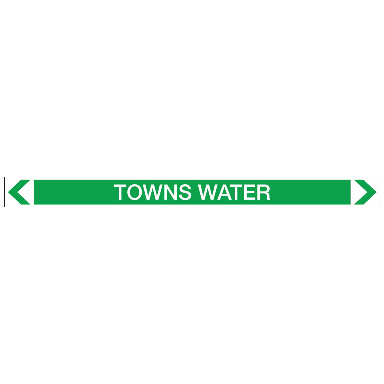 Water - Towns Water - Pipe Marker Sticker